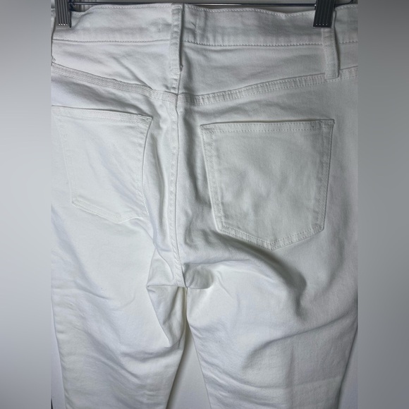 Vince 5 Pocket Skinny Women's Crisp White Skinny Jeans with Raw Hem - Picture 8 of 11